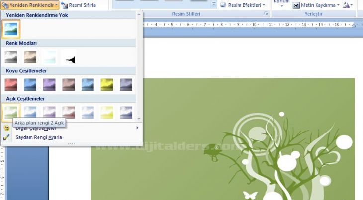 Office 2007 Resim Araçları