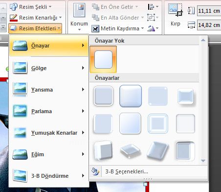 Office 2007 Resim Araçları