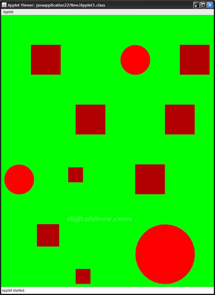 Java Drawrect, Fillrect , Clearrect , Draw3drect Ve Fill3drect