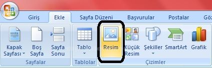 Office 2007 Resim Araçları