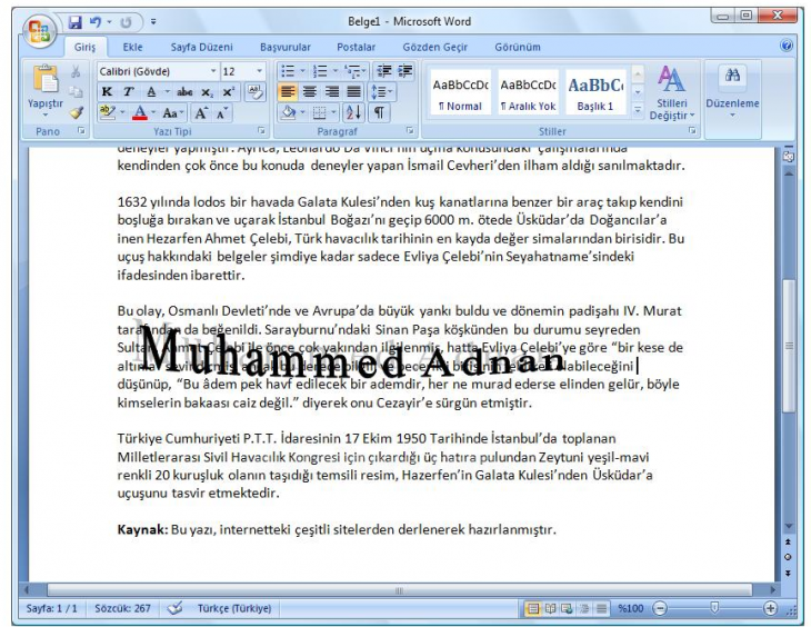 Office 2007 Word Art