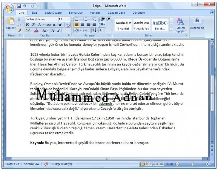 Office 2007 Word Art