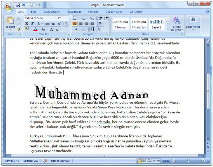 Office 2007 Word Art