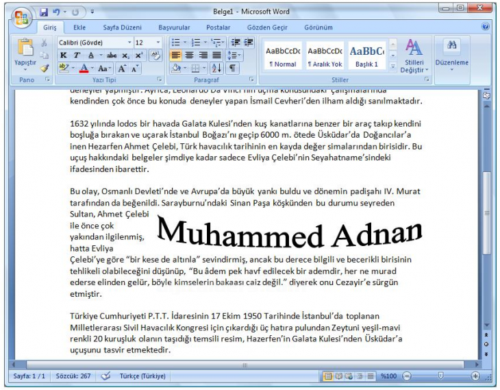 Office 2007 Word Art