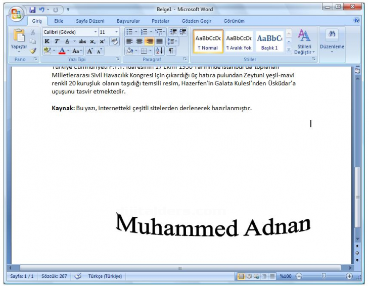 Office 2007 Word Art
