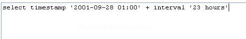 Postgressql Veri Tabanında Date-time Fonksiyonlarıdatetime Operators