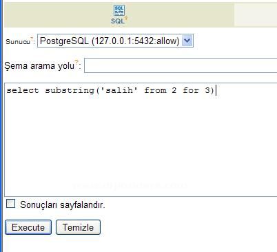 PostgresSQL Veri Tabanında String Fonksiyonları