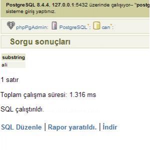 PostgresSQL Veri Tabanında String Fonksiyonları