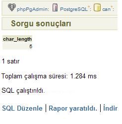PostgresSQL Veri Tabanında String Fonksiyonları