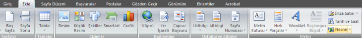 Office 2007 Nesne Ekleme