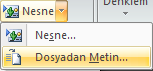 Office 2007 Nesne Ekleme