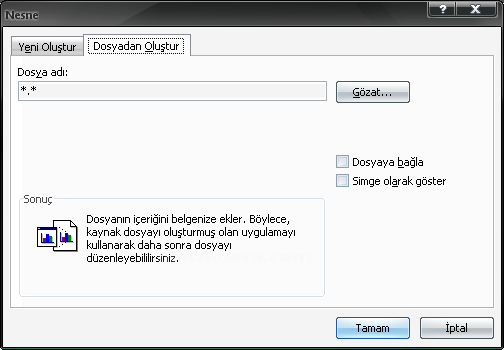 Office 2007 Nesne Ekleme