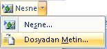 Office 2007 Nesne Ekleme