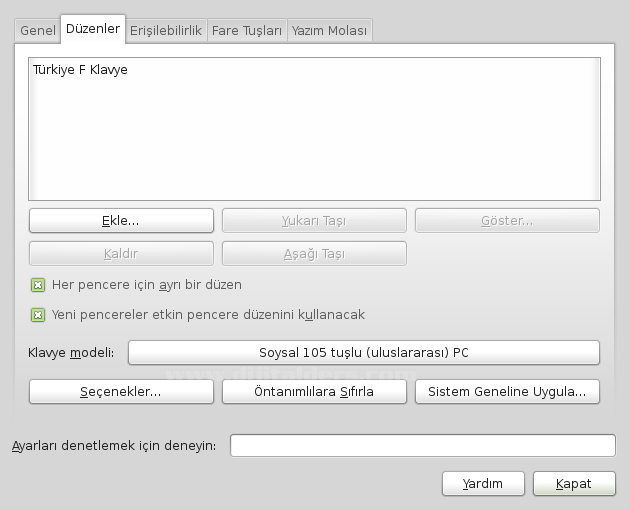 Linux Mint İşletim Sisteminde Klavye Değişimi Uygulamasi