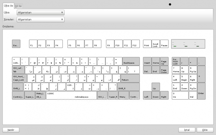 Linux Mint İşletim Sisteminde Klavye Değişimi Uygulamasi