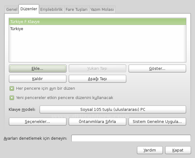 Linux Mint İşletim Sisteminde Klavye Değişimi Uygulamasi