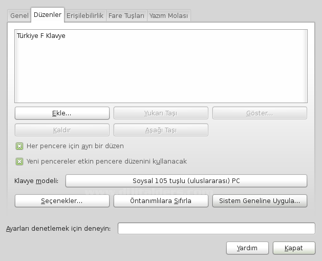 Linux Mint İşletim Sisteminde Klavye Değişimi Uygulamasi