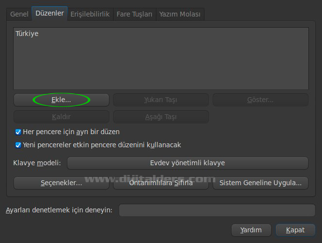 Linux Mİntde Klavye Değişimi