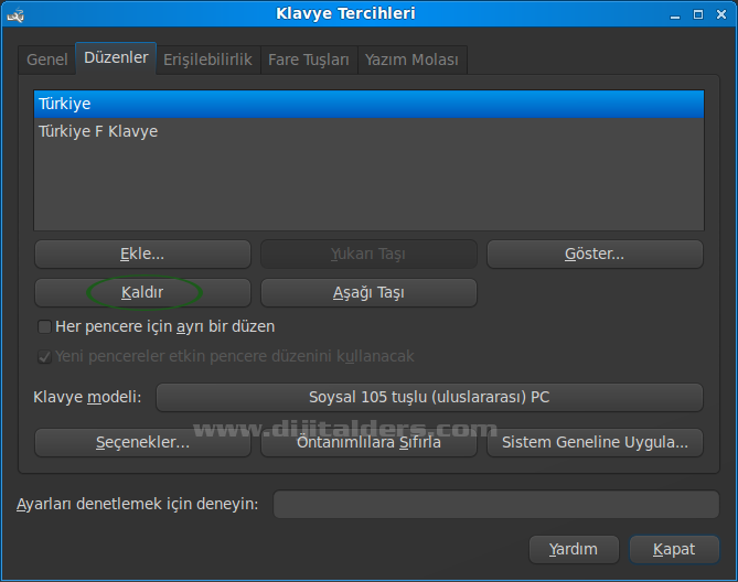 Linux Mİntde Klavye Değişimi