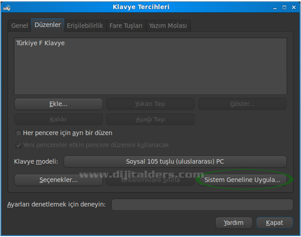 Linux Mİntde Klavye Değişimi