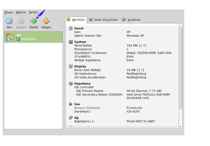 Konu: Virtualbox8216;da Makine Anlık Durumunu Kaydetmek.