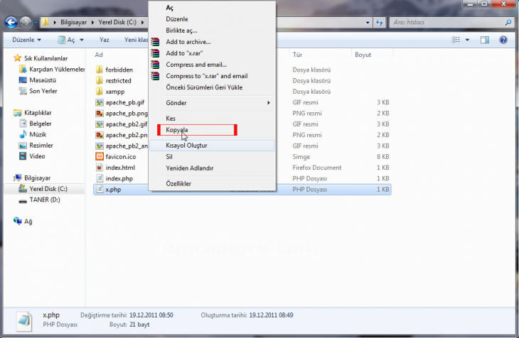 Xampp Kurulumu