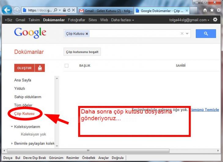 google docs içindeki dosyaların tanımı.