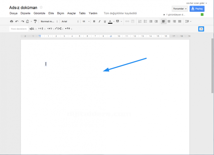 Google Docs View Menüsü