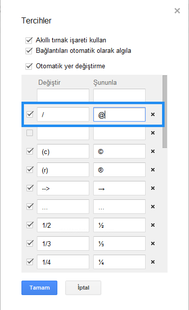 Google Dökümanlar Araçlar Menüsü