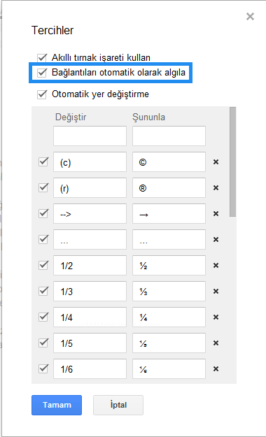 Google Dökümanlar Araçlar Menüsü