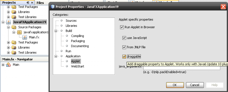 JavaFXApplet