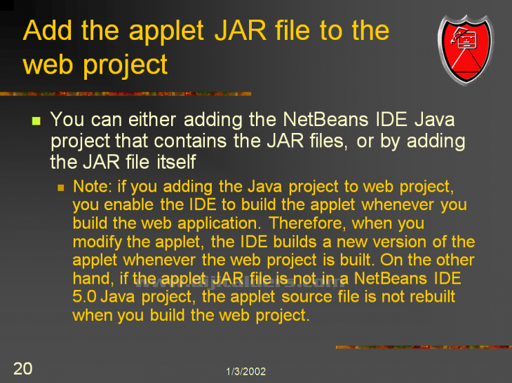 NetBeans IDE'si üzerinden Applet Çalıştırmak