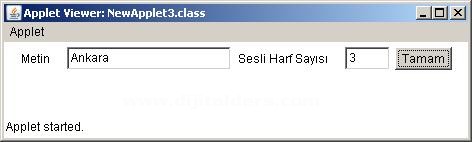 Applet Form örnekleri