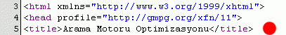Arama Motorları için gerekli HTML tagları ve kullanımları
