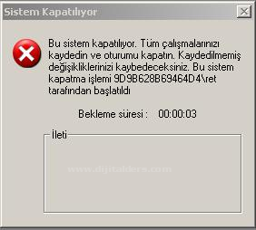 Windowsu kapatan Java Uygulaması