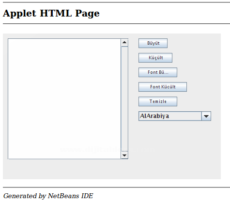 Java Applet JTextArea Nesnesi ve Kullanımı