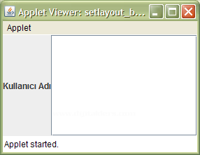 Java Applet Layout Kullanımları