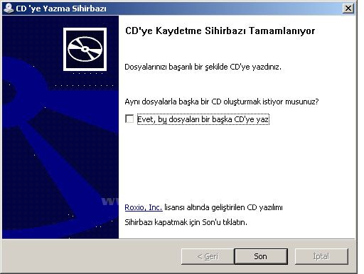 Windows ile Cd Yazmak