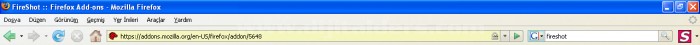 Firefox FireShot Eklentisi