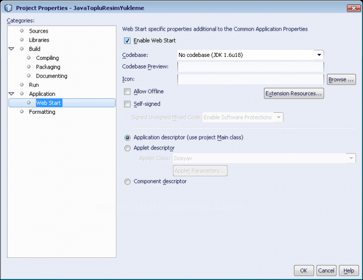 NetBeans IDE üzerinden Applet parametleri tanımlamak