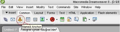 Named Anchor Oluşturma