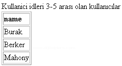 Sql Komutlarının Uyğulanışı