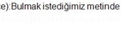 Bul Ve Değiştir Menüsü