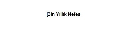 Winword 2007de Word İle Metin Seçme, Kopyalama, Taşıma