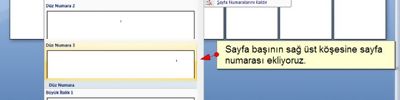 Sayfa Numaraları Bölümlere Farklı Tipte Ve Başlangıç Sayfa Numarası Verme