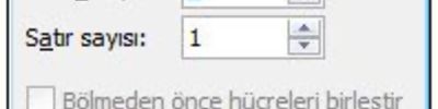 Word 2007 - Tablo - Tablo Üzerinde Açılan Menü