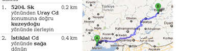 Google Map 3.0 ile Directions (Yol Tarifi Kullanımı)