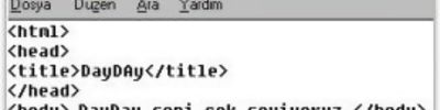 HTML ile İlk Sayfayı Oluşturmak