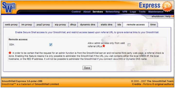 Url refer. Smoothwall. Smoothwall Express.