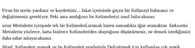 Bul ve Değiştir Uygulaması